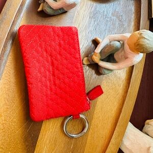 Vera Bradley Red Quilted Keychain Wallet